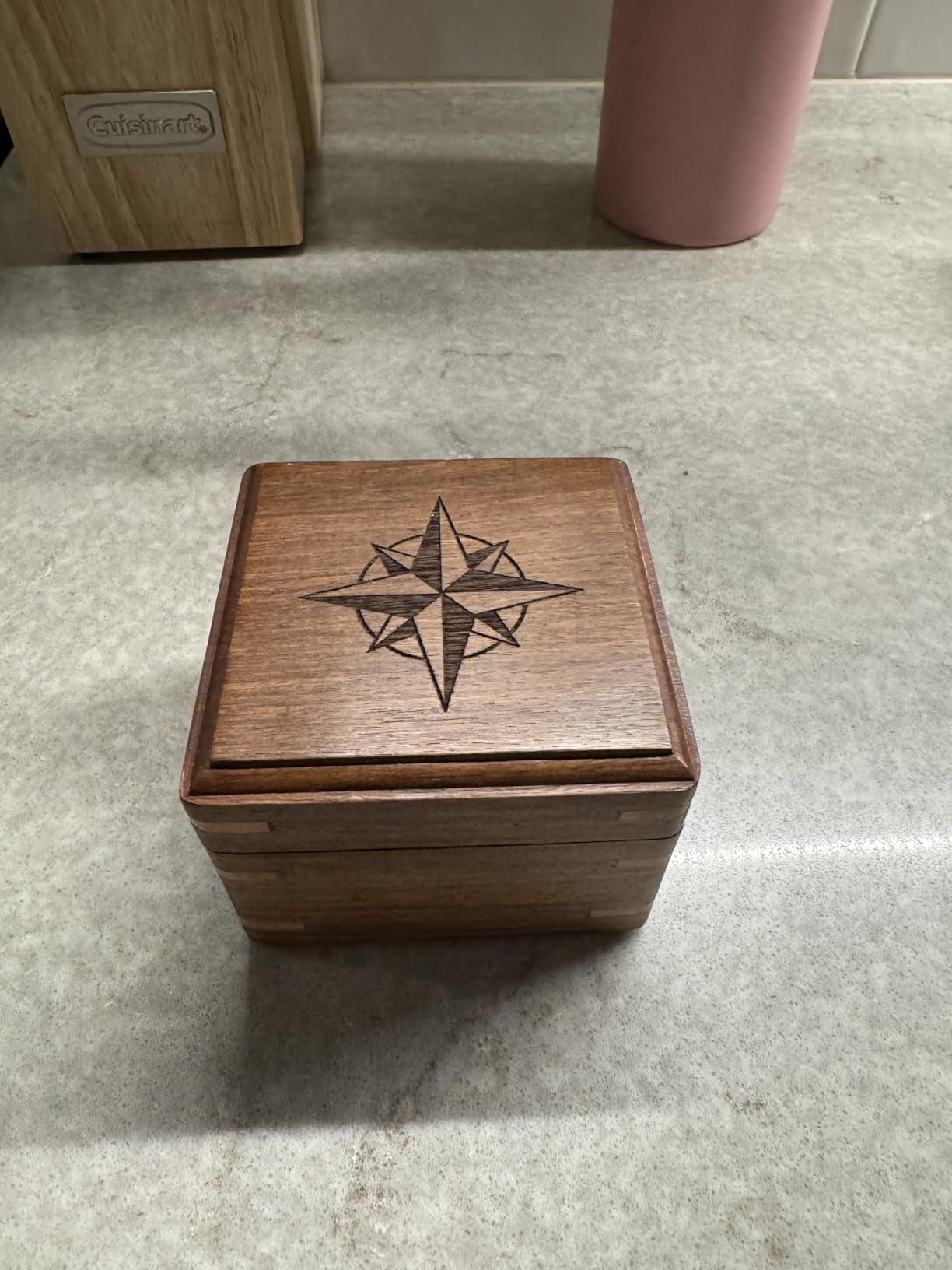 Engraved Antique Brass Desk Compass Keepsake in Wooden Box – Inspirational Personalized Compass Gift for Graduation, Baptism, Confirmation, Mentor, Leadership, Employee Appreciation - Customer Photo 2