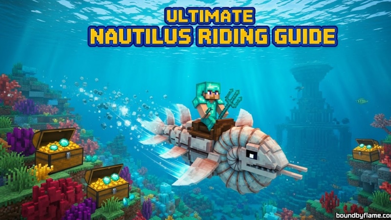 How to Ride Nautilus Minecraft