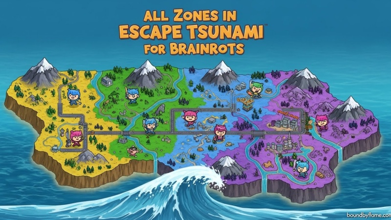 All Zones in Escape Tsunami for Brainrots