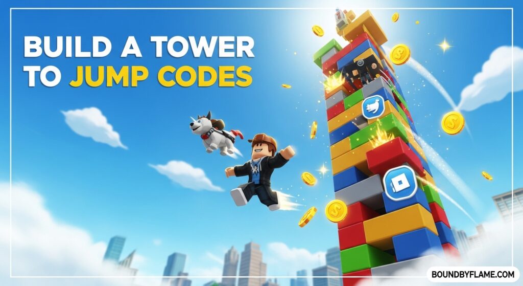 Roblox Jump Showdown Codes February 2026 1 New Codes Available Build A Tower To Jump Codes 1024x559 