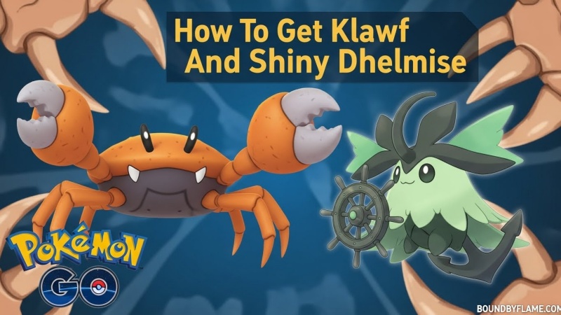 Catch Klawf Shiny Dhelmise in Pokemon Go