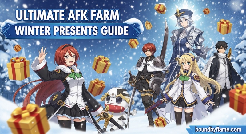 AFK Farming Winter Presents in Anime Vanguards