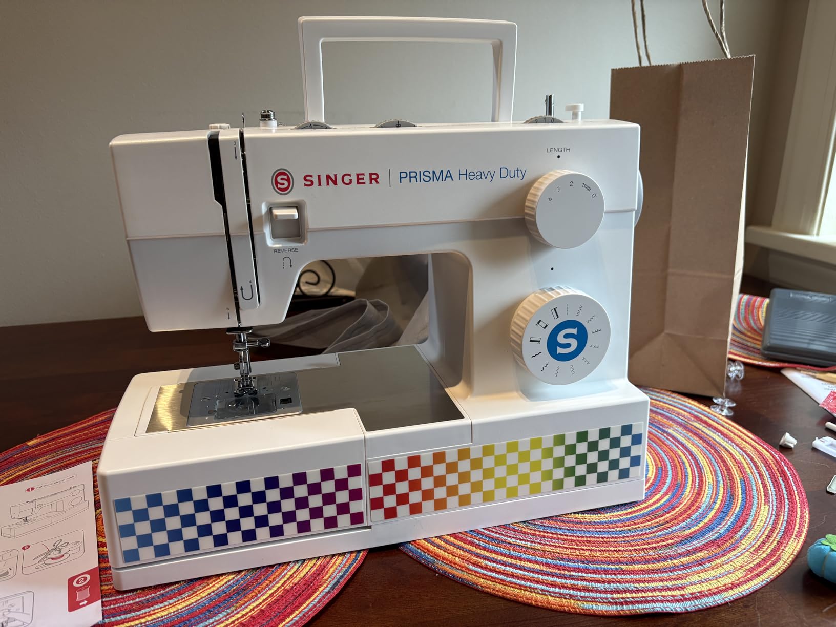 SINGER Heavy Duty 4411 High-Speed Sewing Machine with Accessory Kit | Strong Motor, Enhanced Piercing Power, 69 Stitch Applications, Full Metal Frame, 4-Step Buttonhole & LED Light, Grey customer photo 2