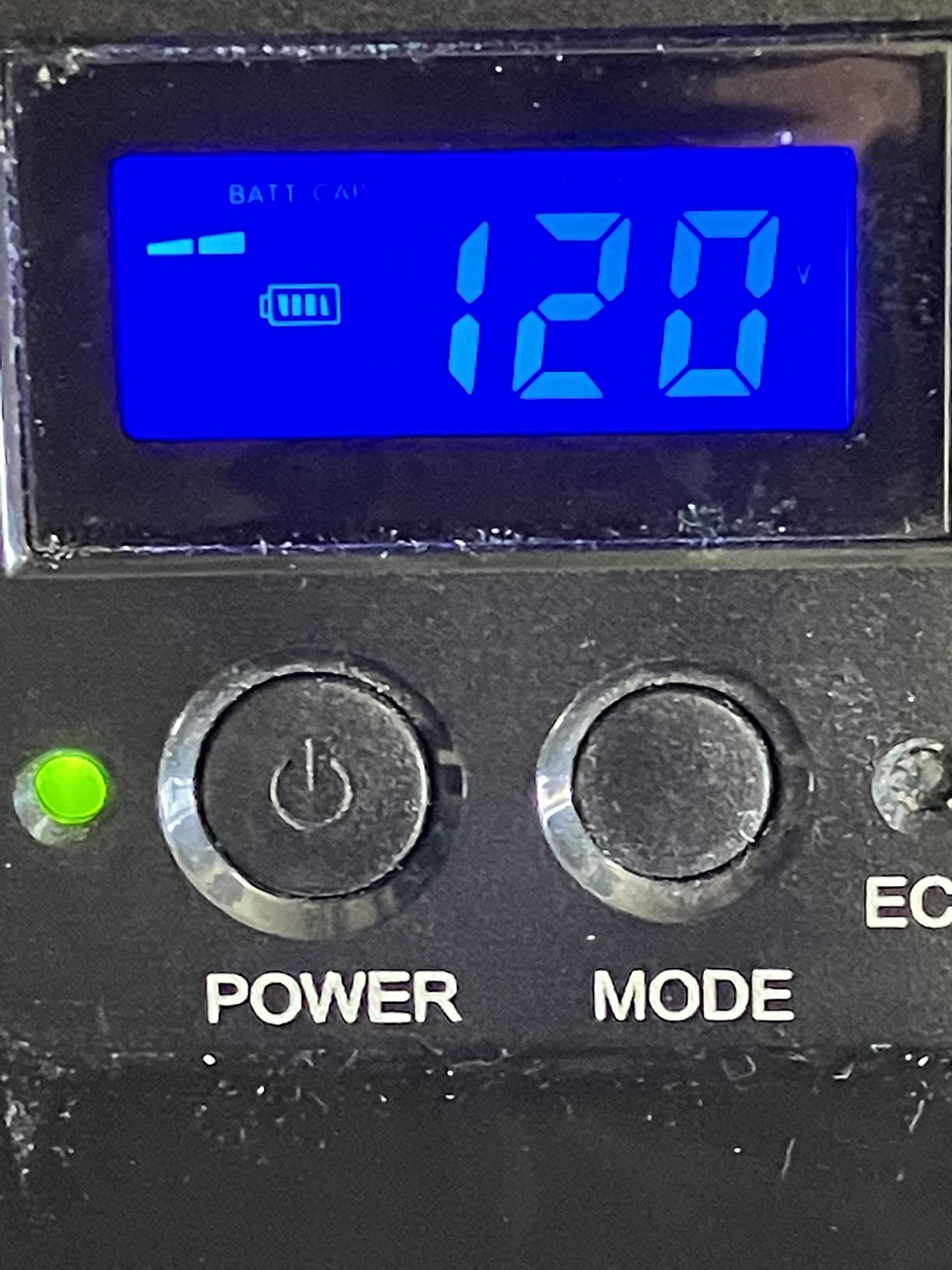 CyberPower EC850LCD Ecologic UPS Battery Backup and Surge Protector, 850VA/510W, 12 Outlets, ECO Mode, Compact, UL Certified customer photo 1