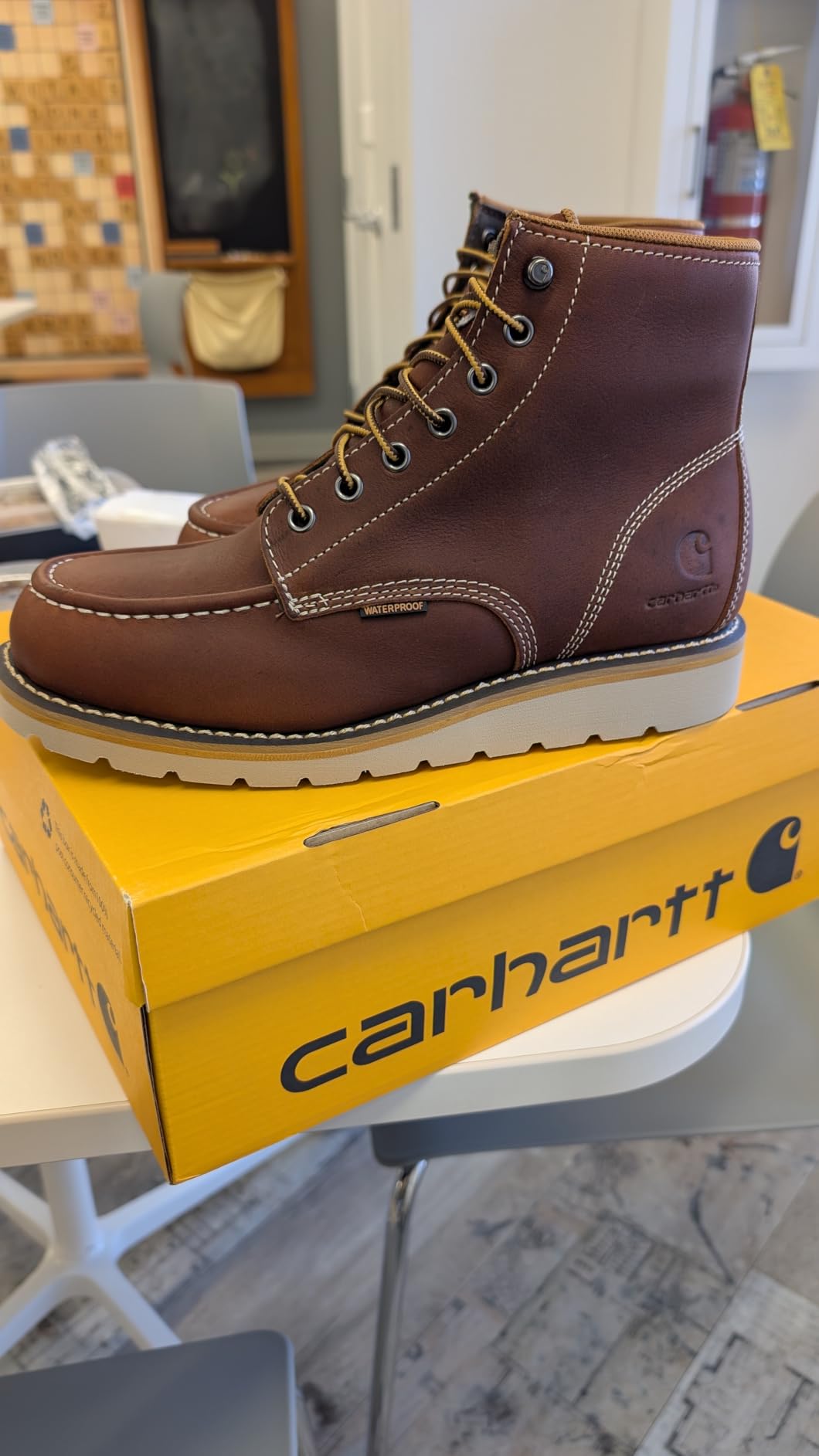 Carhartt Men's 6 Inch Waterproof Wedge Soft Toe Work Boot customer photo 2