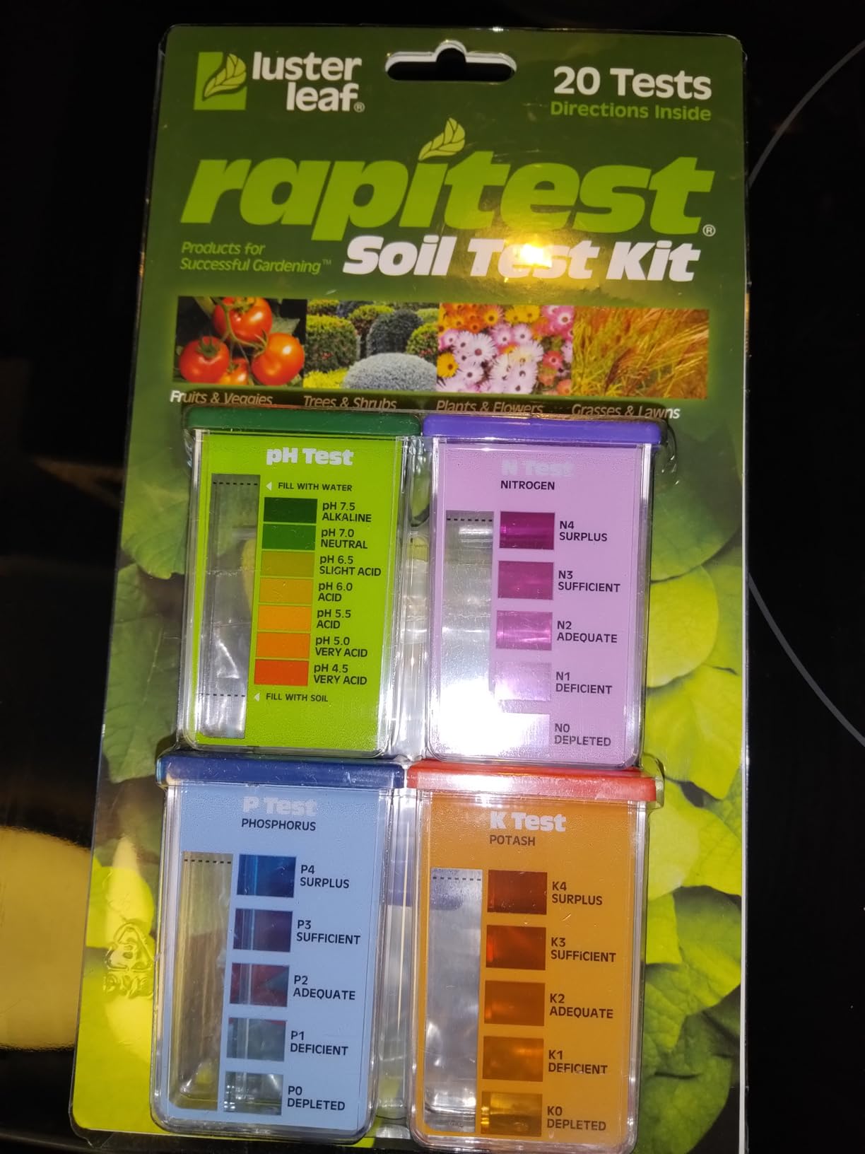 Rapitest Soil Test Kit for Gardens, Vegetables, Flowers and Lawns. USA designed and assembled soil tester completely, quickly and accurately measures/analyzes soil pH acidity and garden nutrients. customer photo 1
