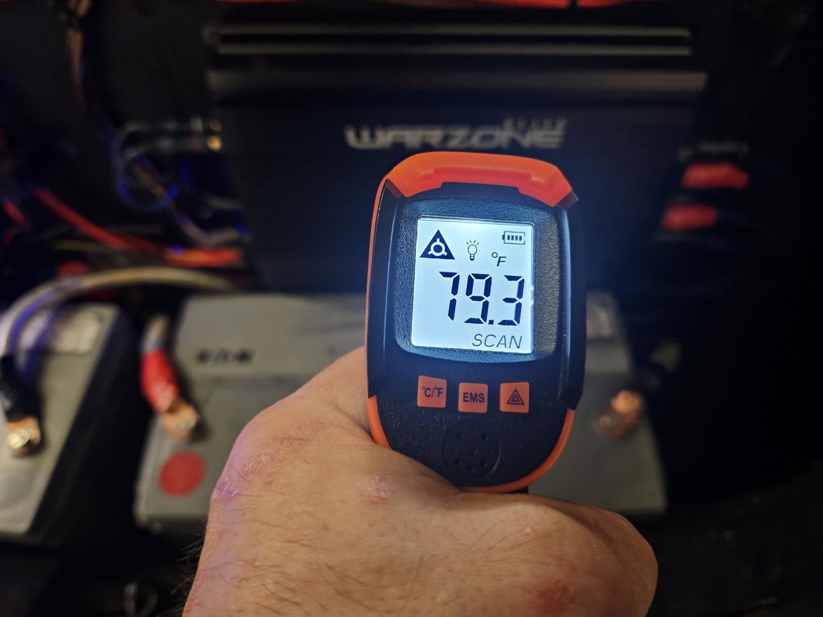 Kizen Infrared Temperature Gun - Handheld Surface Infrared Thermometer for Griddle, Grill, Pizza Oven, Candy, & A/C - Laser Thermometer Gun -58F to 1112F - Surface Temp Gun customer photo 2