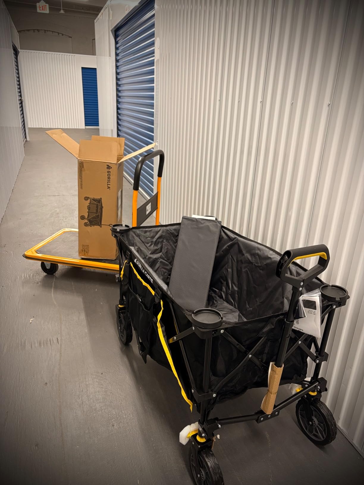 Gorilla Carts Collapsible Folding Outdoor Utility Wagon, 7 Cu Ft Oversized Bed, 150 lb Load Rating, Black - Foldable Rolling Cart w/ Pockets & Cup Holders for Beach, Camping, Sports or Picnic customer photo 2