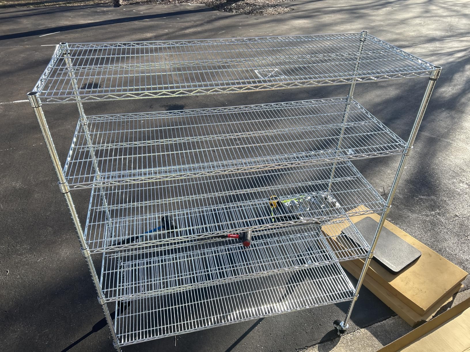 Seville Classics UltraDurable Heavy Duty NSF Solid Steel Wire Rack Storage Unit, Organizer for Garage, Warehouse, Office, Restaurant, Classroom, Kitchen, Steel, 5-Tier Shelving, 36 W x 18 D customer photo 1