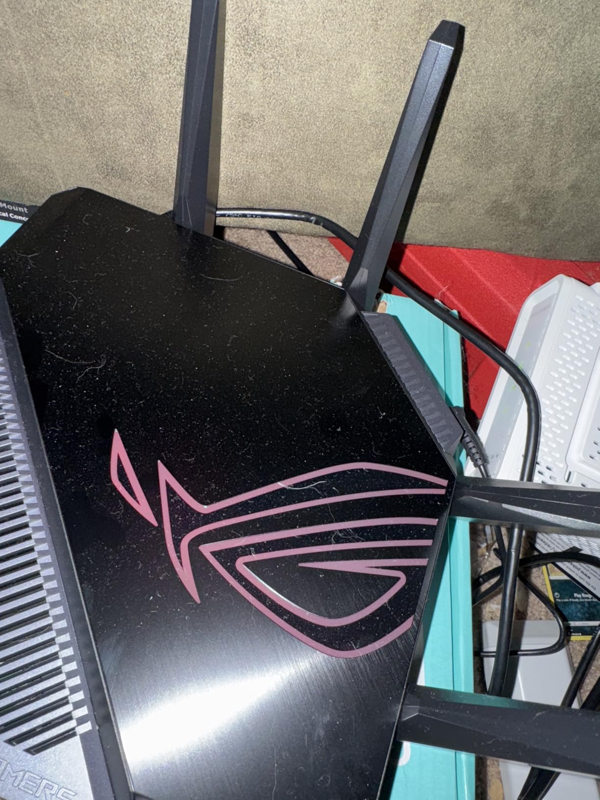 ASUS ROG Rapture GT-AXE11000 Tri-Band WiFi 6E Extendable Gaming Router, 6GHz Band, 2.5G Port, Triple-Level Game Acceleration, VPN Fusion, Subscription-Free Network Security, AiMesh Compatible customer photo 2