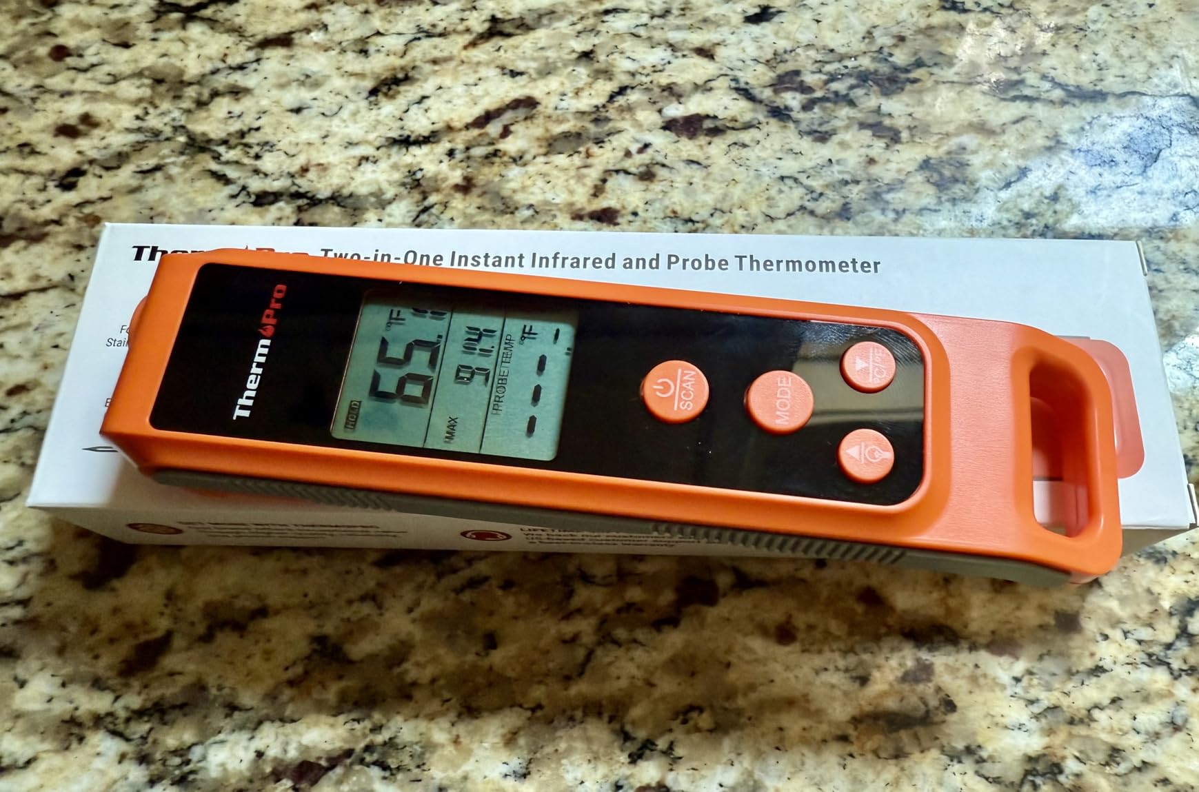 TempPro TP420 2-in-1 Instant Read Thermometer for Cooking, Infrared Thermometer with Meat Probe, Non-Contact Laser Meat Thermometer for Griddle Grill Pizza Oven HVAC Pool (Previously ThermoPro) customer photo 1