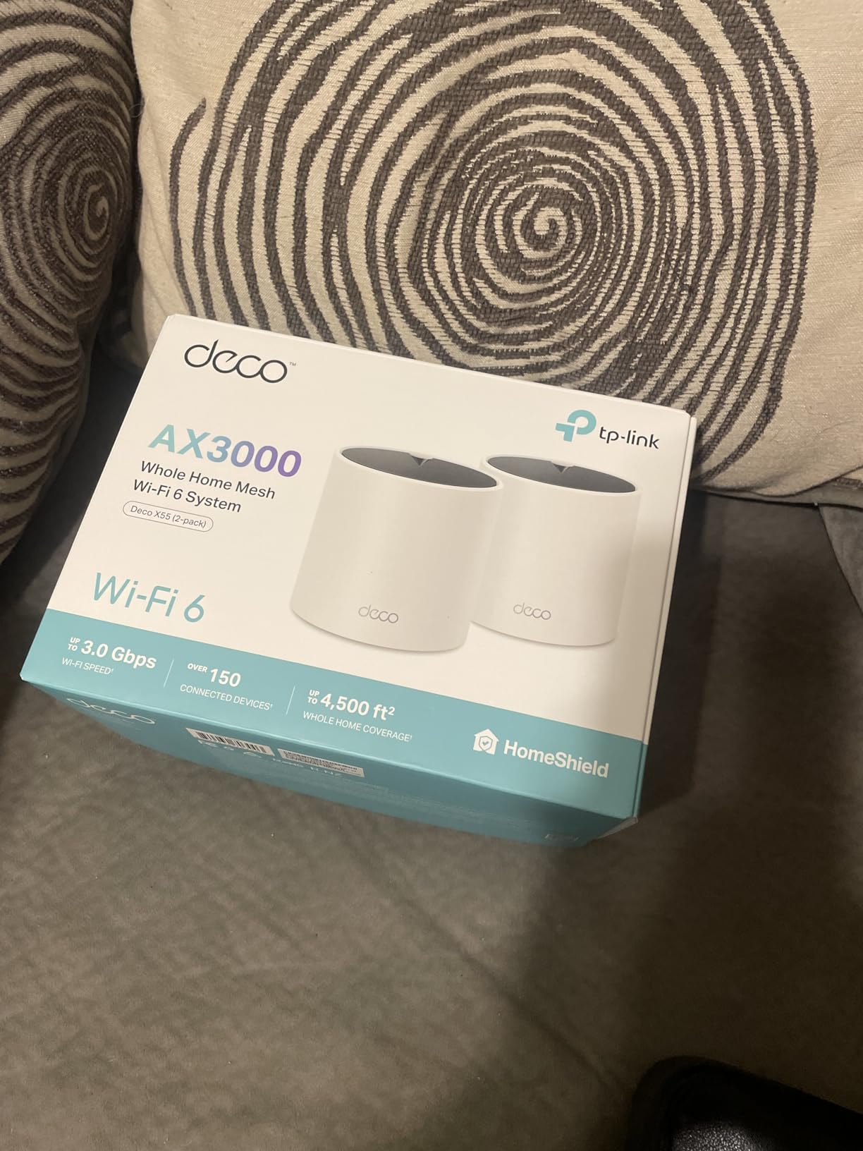 TP-Link Deco X55 AX3000 WiFi 6 Mesh System - Covers up to 4500 Sq.Ft, Replaces Wireless Router and Extender, 3 Gigabit Ports per Unit, Supports Ethernet Backhaul, Deco X55 (2-Pack) customer photo 2
