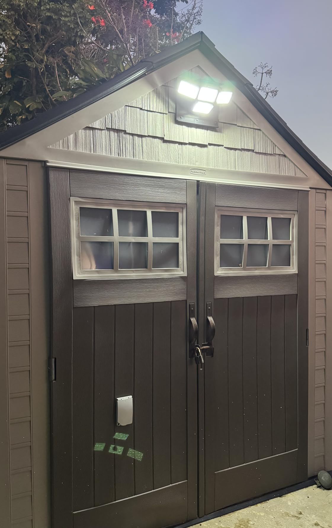 Mokot Solar Lights Outdoor, 288 LED 2800LM Motion Sensor Outdoor Light with Remote Control, 4 Heads IP65 Waterproof Solar Flood Security Lights for Outside Patio Wall -2PACK customer photo 1