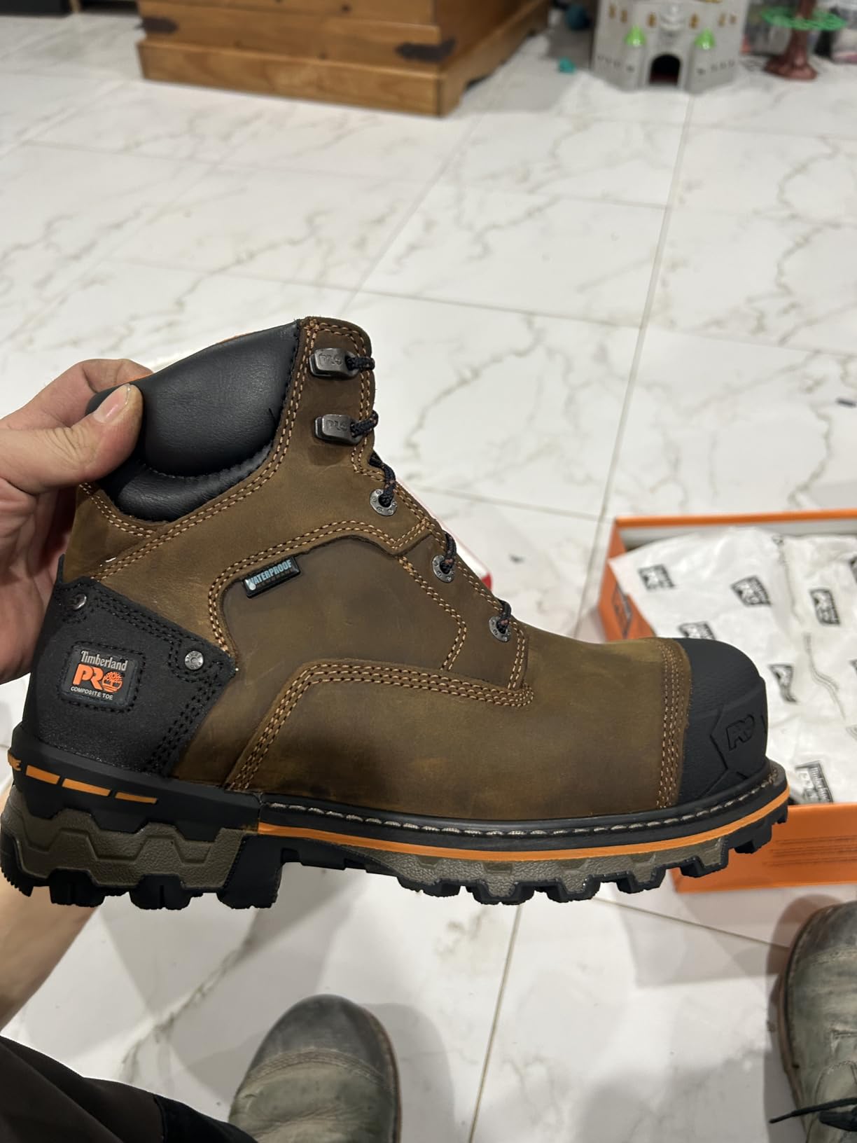 Timberland PRO Men's Boondock 6 Inch Composite Safety Toe Waterproof Industrial Work Boot customer photo 2