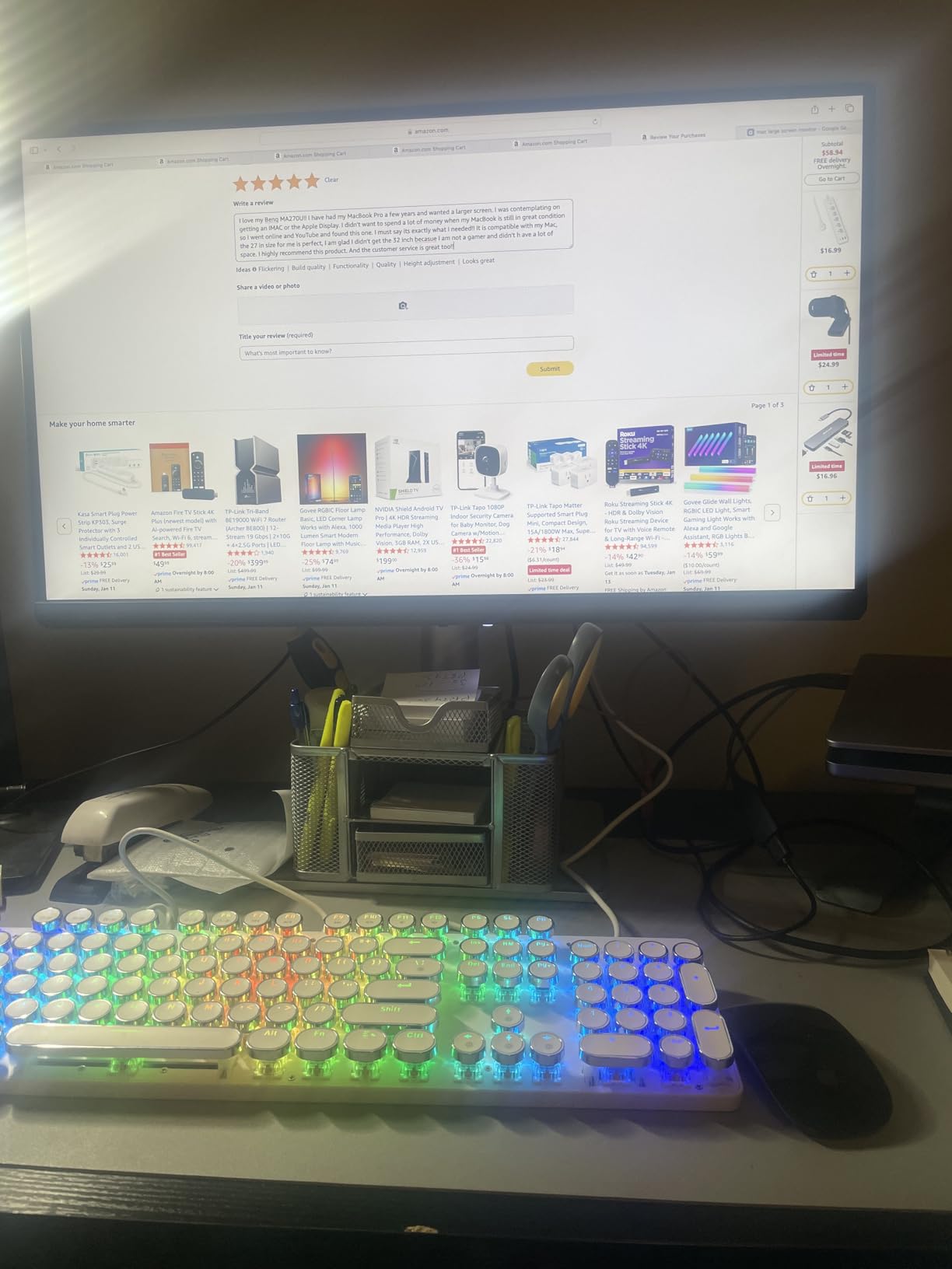 BenQ MA320U 32 inch 4K 3840x2160 Monitor for MacBook Pro/Air, Dual USB-C, 90W Power Delivery, Mac Color Match, USB Hub, Brightness and Volume Control on Mac, Height and Tilt Adjustable Stand, P3 Color Gamut customer photo 1