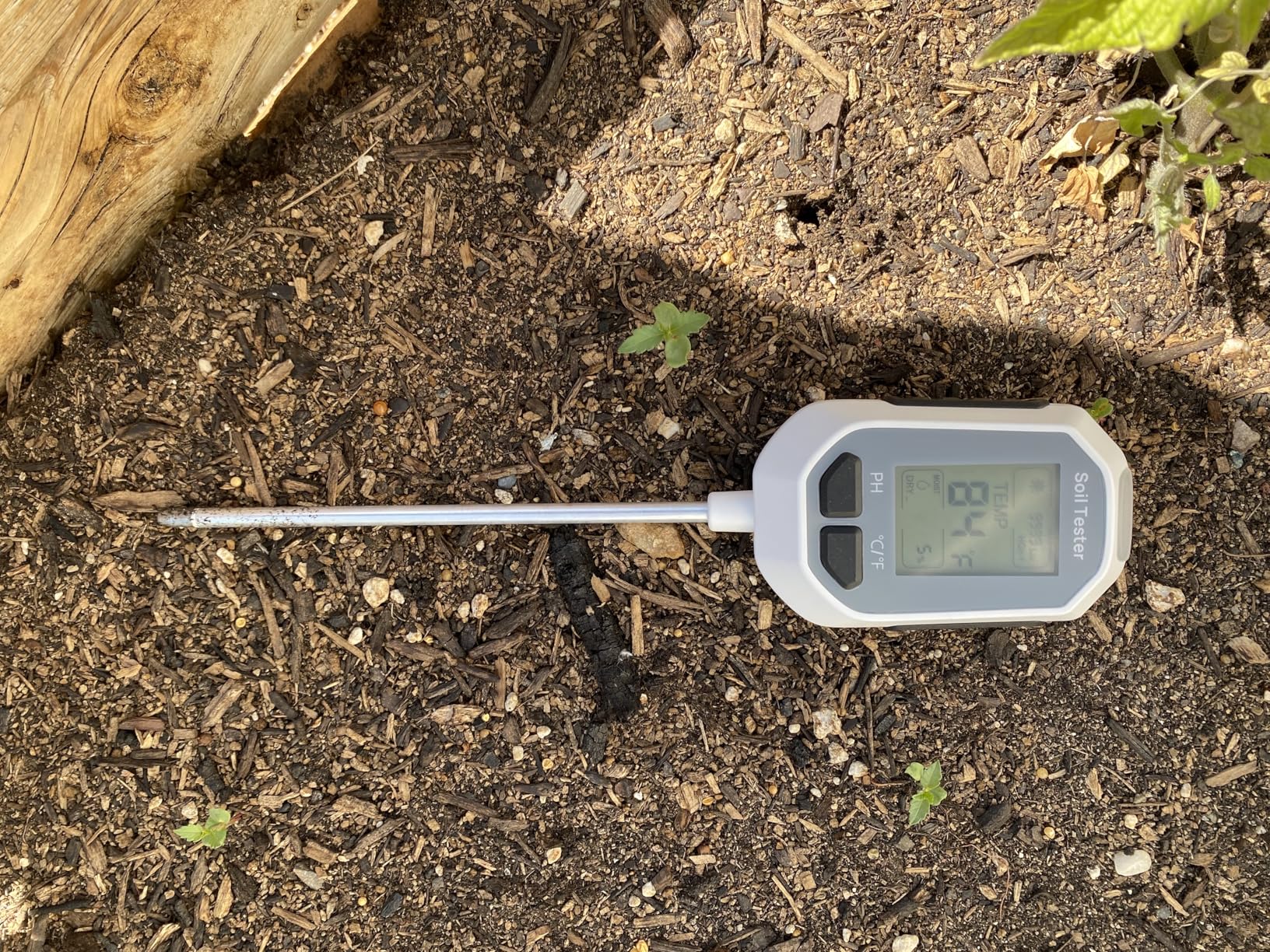 4-in-1 Soil Moisture Meter, Digital Plant Temperature/Soil Moisture Test & PH Meter/Sunlight Intensity, Backlight LCD Display for Gardening, Farming and Outdoor Plants customer photo 1