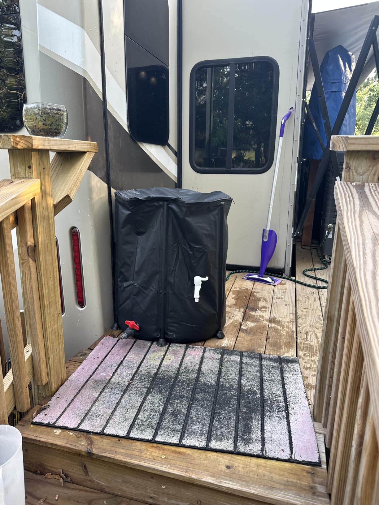 Collapsible Rain Barrel Water Storage Containers-53 Gallon Portable Rainwater Collect System Water Tank to Collect Rainwater from Gutter Downspout Water Catcher with Spigots,Filter＆Overflow Kits customer photo 2