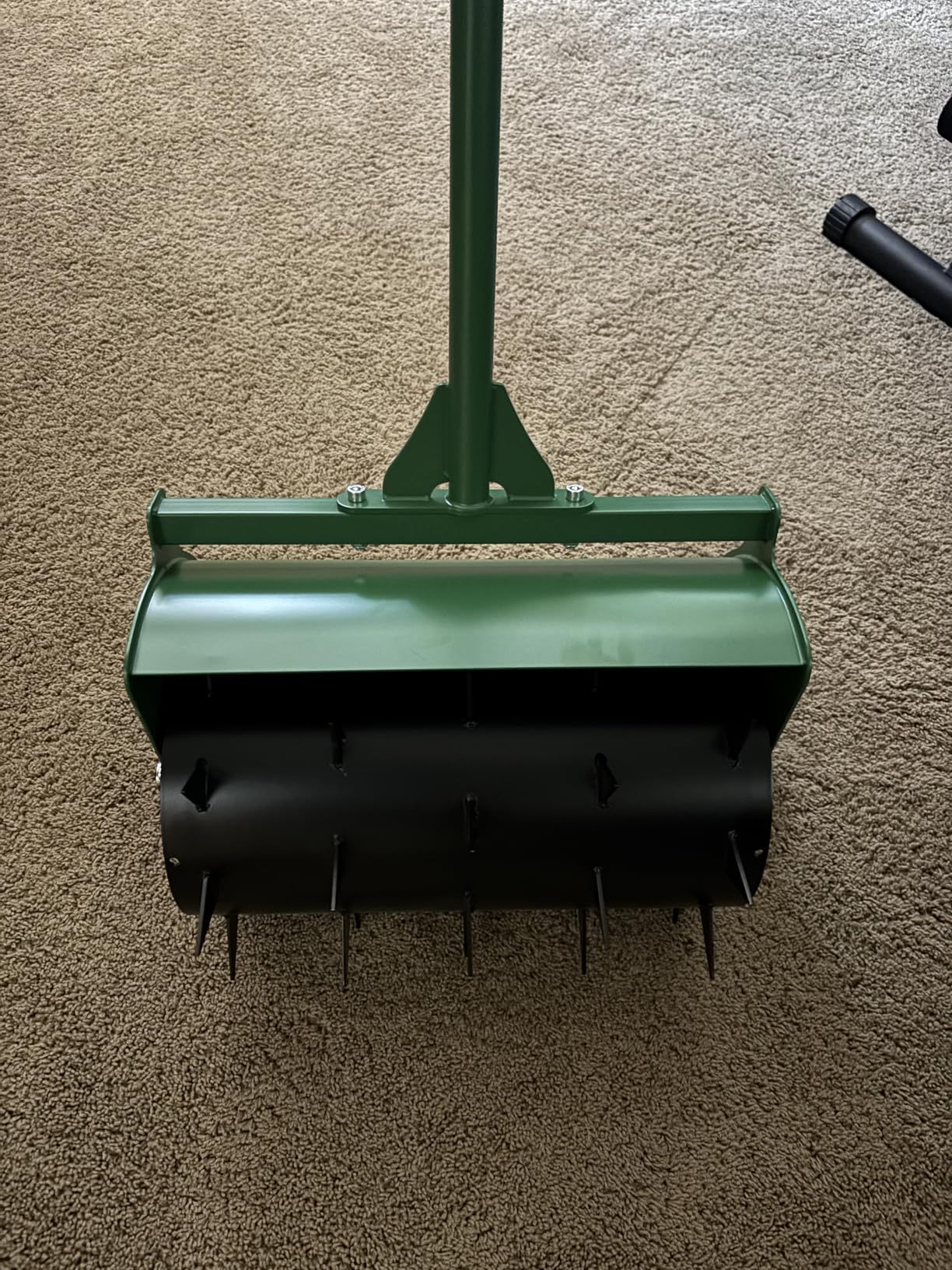 Rolling Lawn Aerator, Heavy Duty Push Spike Aeration Tool Up to 55 lbs, Manual Rotary Grass Aerator for Garden and Yard Use customer photo 2