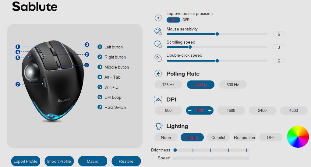 SABLUTE Ergonomic Wireless Trackball Mouse, Adjustable 0°/18° Angle, Thumb Control, Quiet Clicks, 3 Multi-Device Bluetooth & USB Receiver, Rechargeable Mouse for Office, Windows Mac customer photo 2