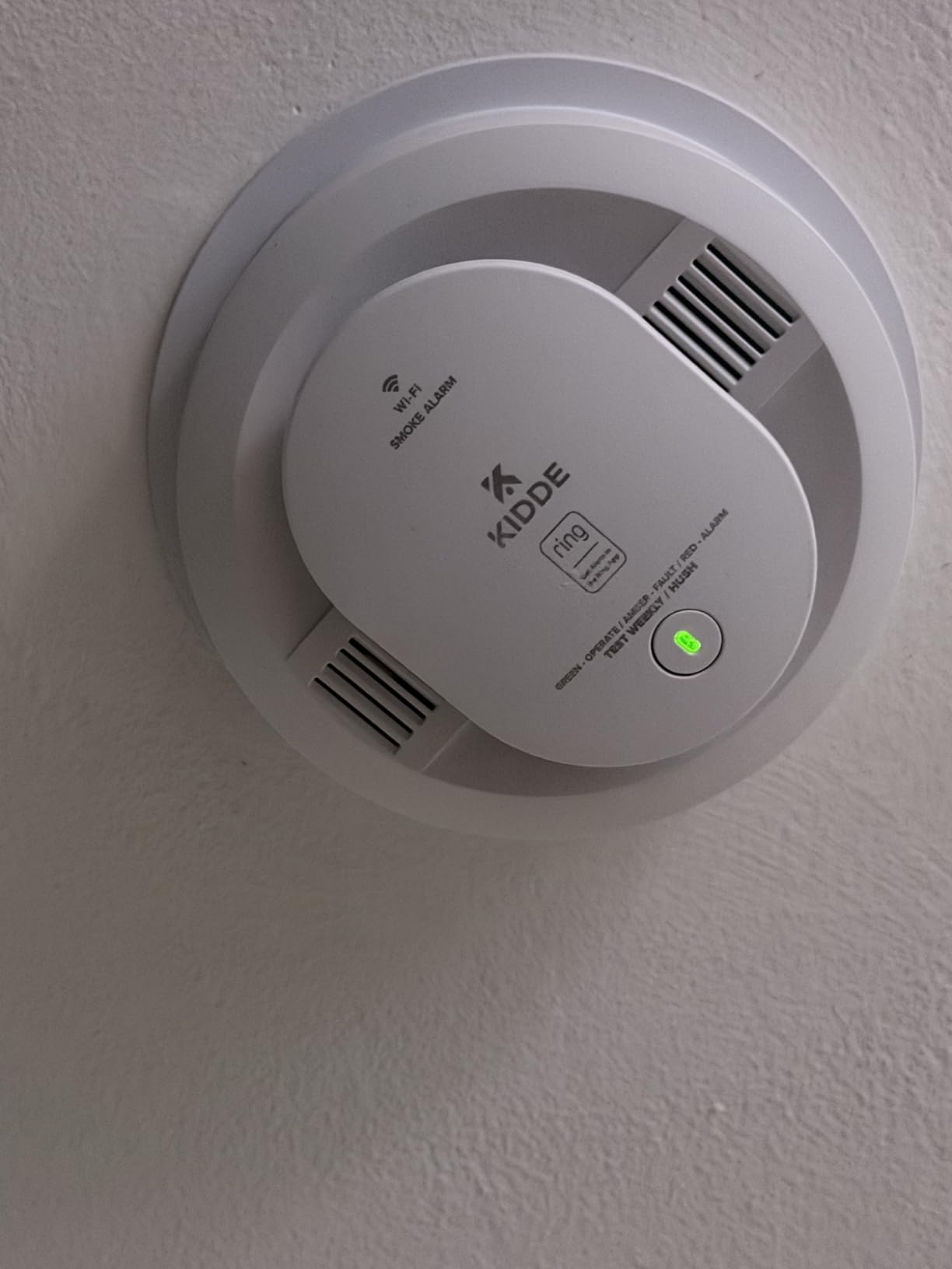 Kidde Smart Smoke Detector, Ring App Enabled for Real-Time Notifications, Hardwired Alarm, AA Backup Battery customer photo 2