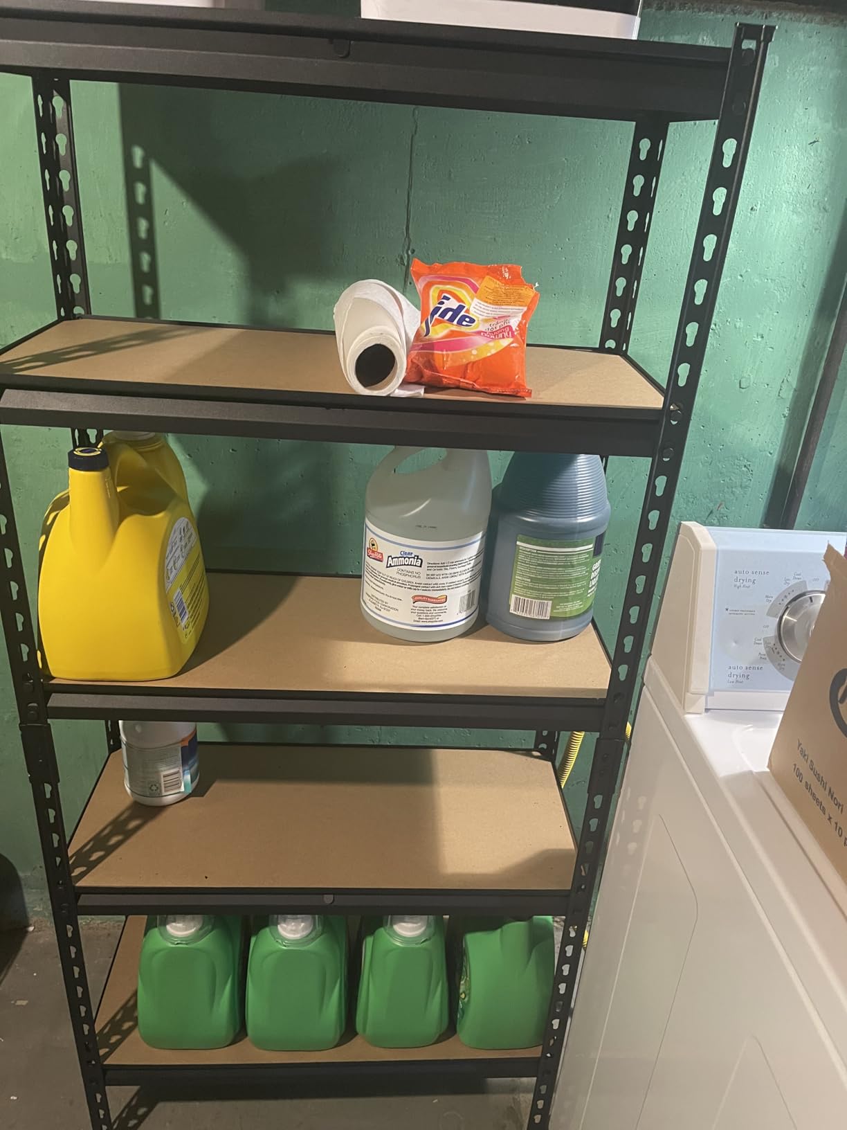 Heavy Duty Garage Shelving,5-Tier Metal Storage Shelves,2400LBS Shelving Unit,Adjustable Shelving Rack, Standing Shelf Units for Garage Storage Warehouse,28x12x60 customer photo 2