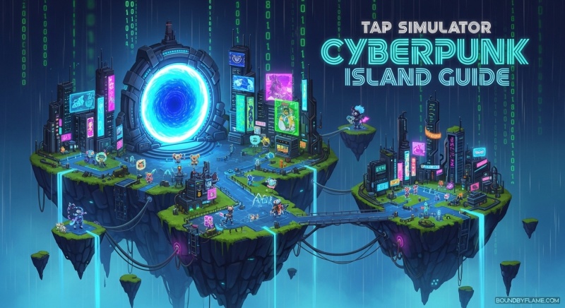 Cyberpunk Island in Tap Simulator
