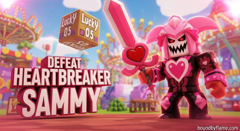 Defeat Heartbreaker Sammy in Break a Lucky Block