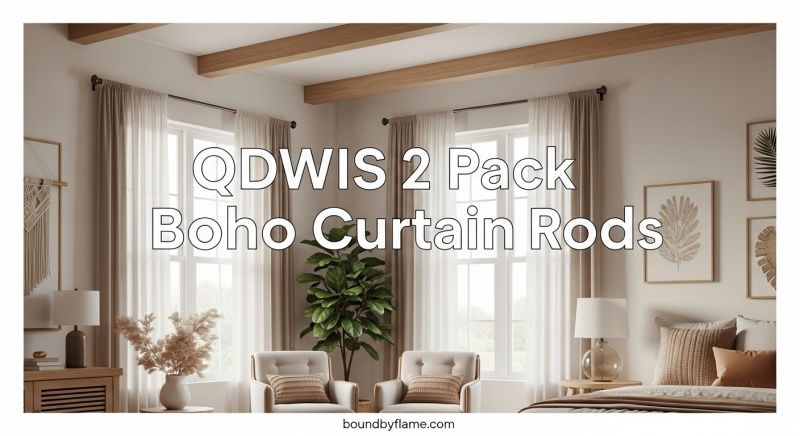 QDWIS 2 Pack Boho Wood Curtain Rods Review