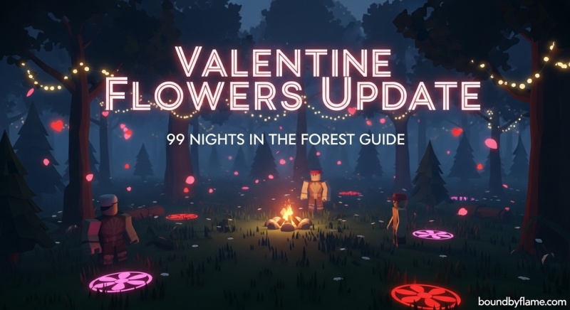 Valentine Flowers in 99 Nights in the Forest Guide