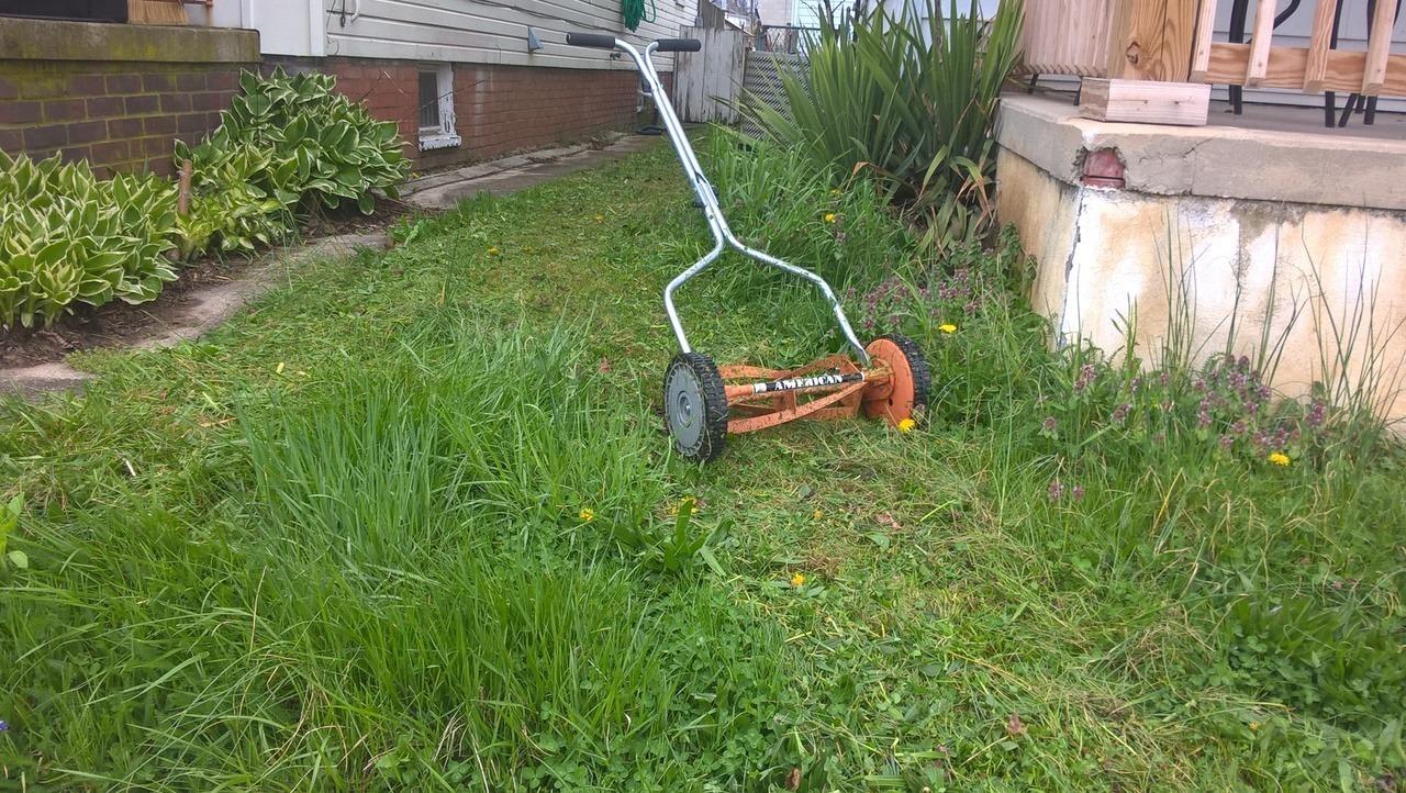American Lawn Mower Company 1204-14 14-Inch 4-Blade Push Reel Lawn Mower, Red customer photo 1