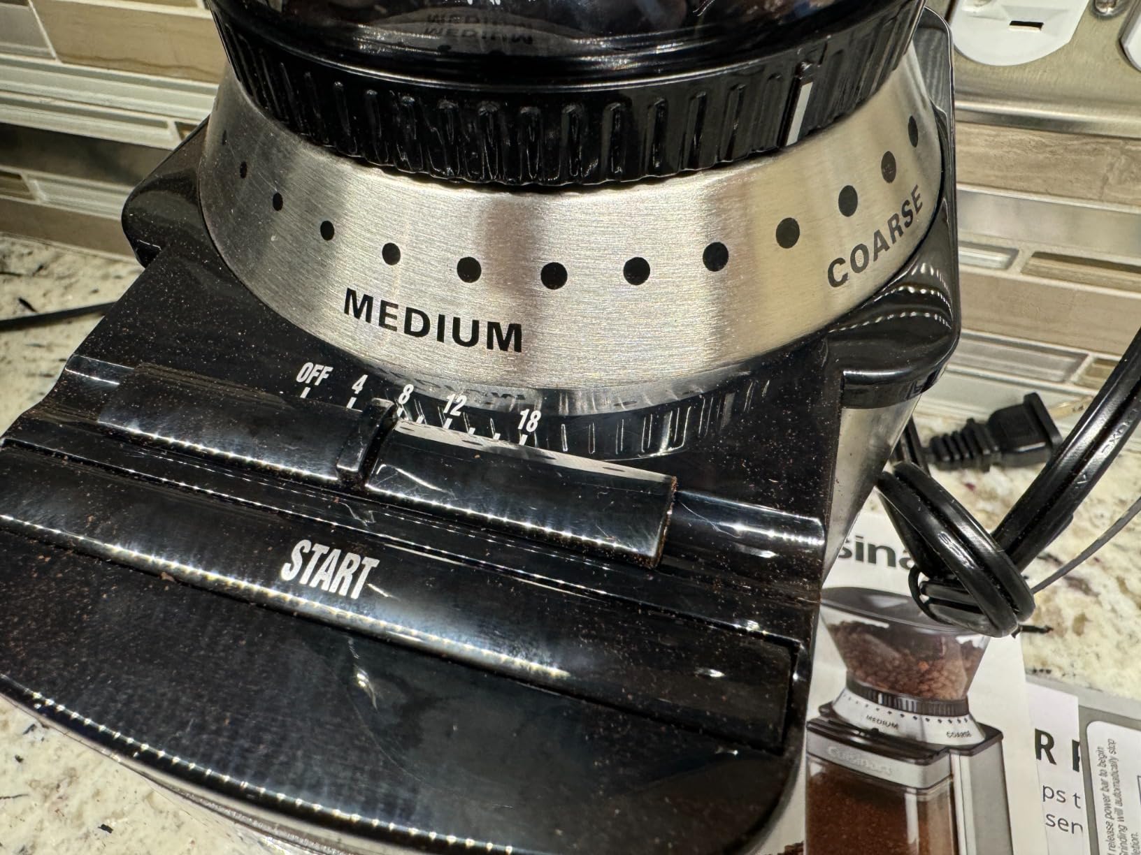 Cuisinart Coffee Grinder, Electric One-Touch Automatic Burr Coffee Grinder with 18-Position Grind Selector, Cup Size Selector for 4 - 18 Cups, DBM-8P1, Black Stainless customer photo 1