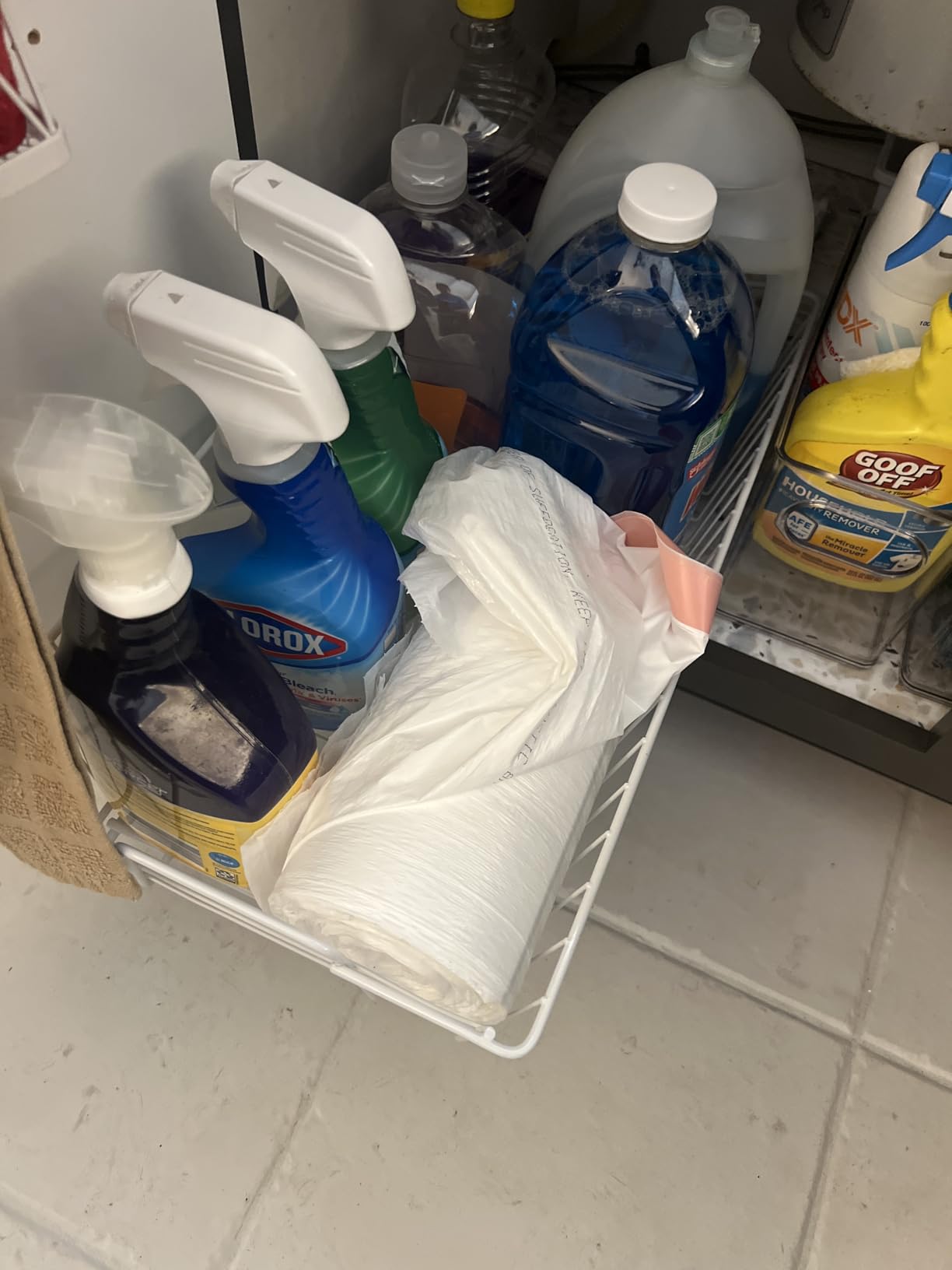 ClosetMaid Pull Out Cabinet Organizer, Heavy Duty, Slide Out Pantry Shelves Drawers for Kitchen, Bathroom, 5.25 H x 11.13 W x 20 D, White customer photo 2