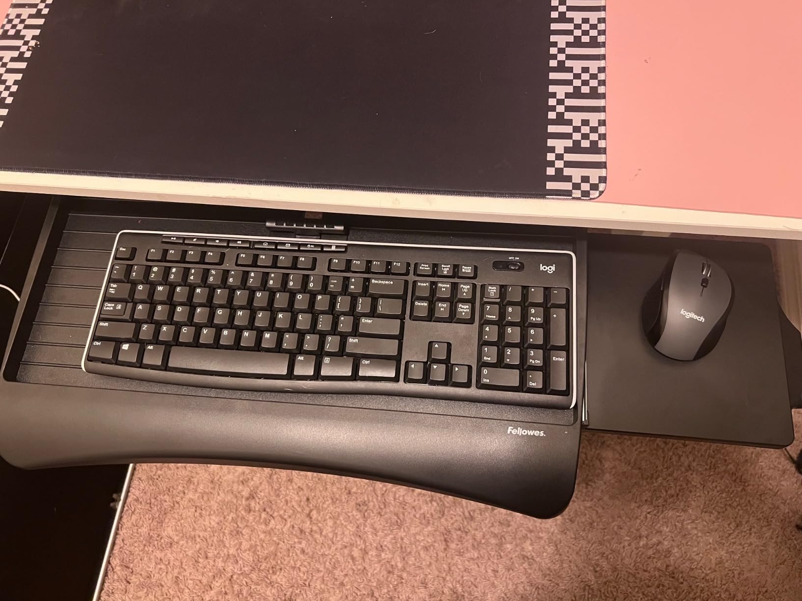 Fellowes Office Suites Underdesk Keyboard Drawer, Black/Silver (9140305) customer photo 1