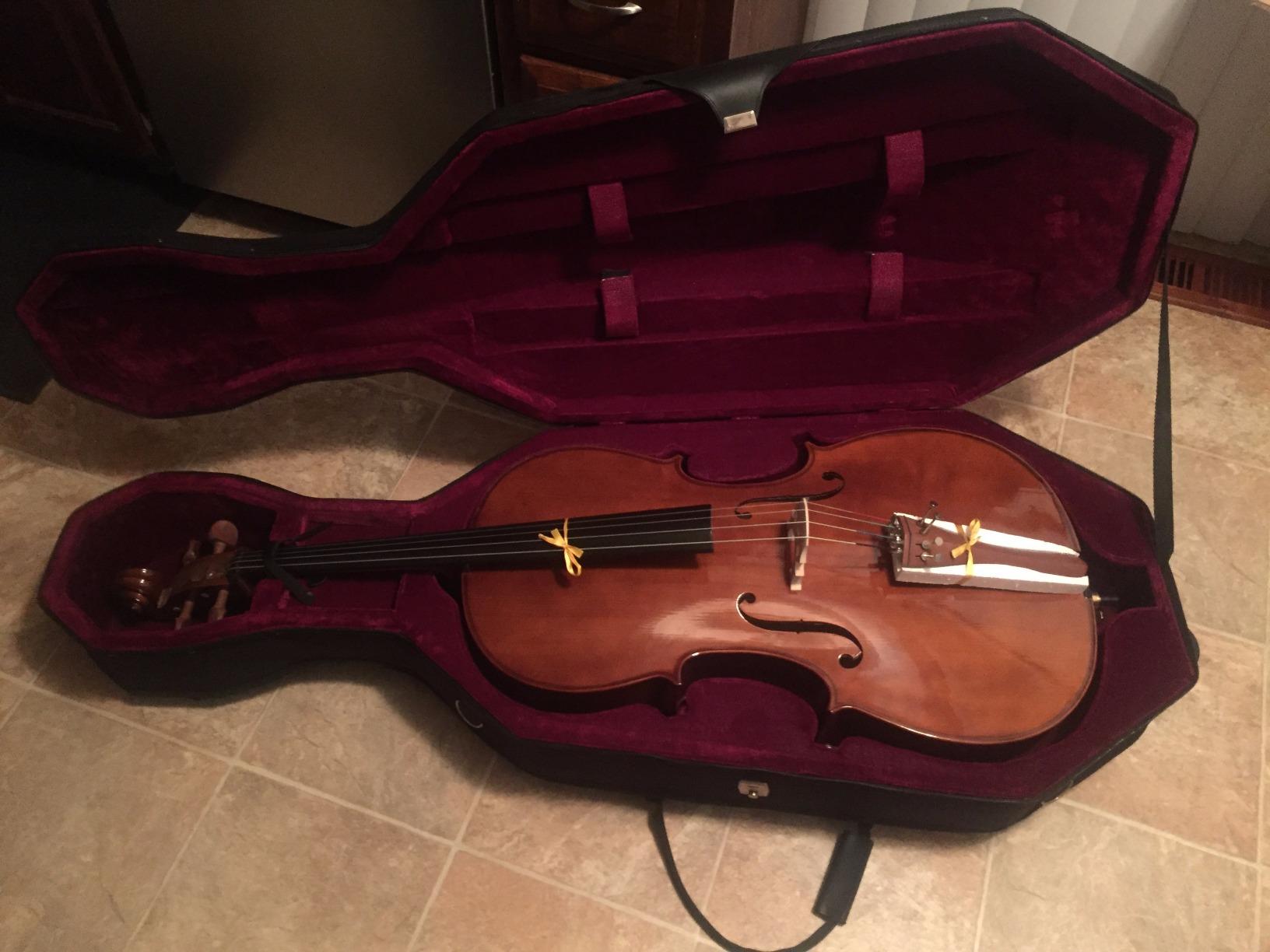 Cecilio CCO-300 Solid Wood Cello with Hard & Soft Case, Stand, Bow, Rosin, Bridge and Extra Set of Strings, Size 4/4 (Full Size) customer photo 2