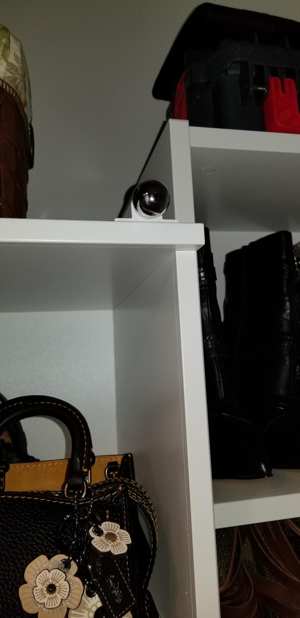 Easy Track 12 Inch Easily Accessible Metal Sliding Wardrobe Closet Organizer Rod with Installation Hardware, White customer photo 2