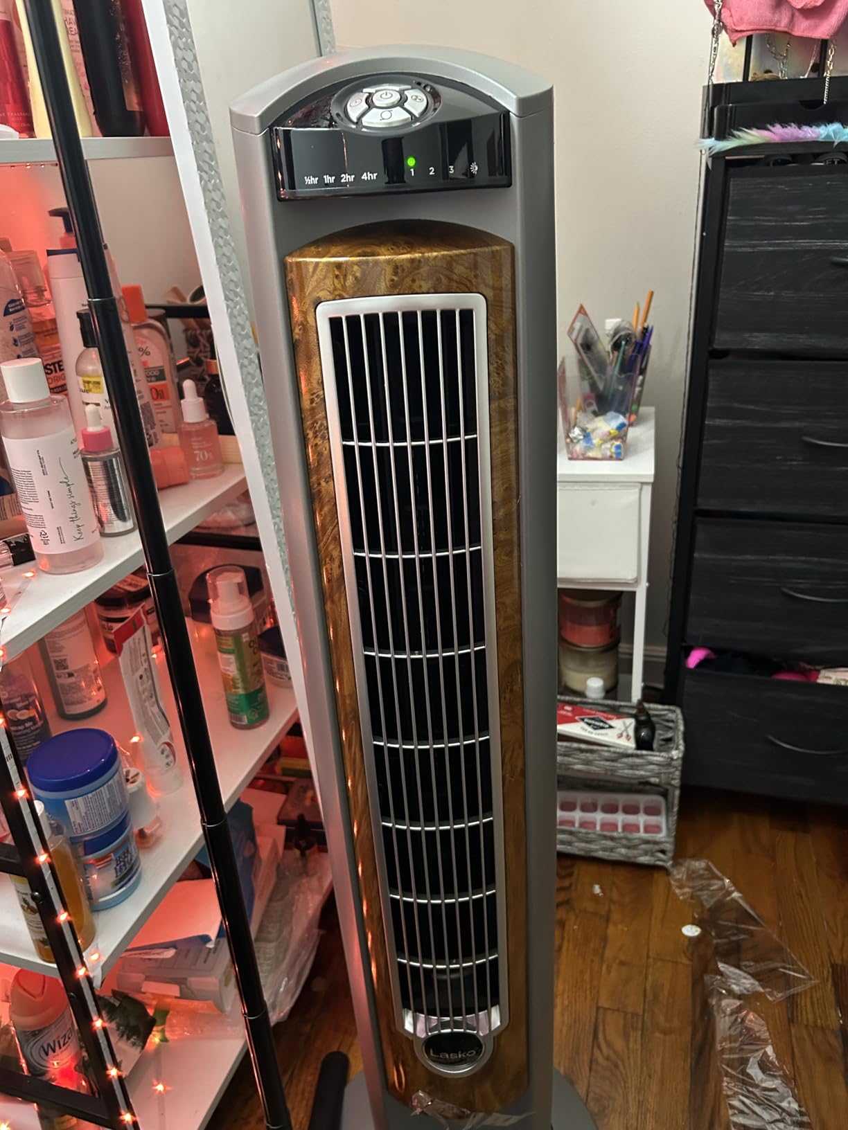 Lasko Oscillating Tower Fan with Remote, Quiet Floor Fans for Bedroom, 42