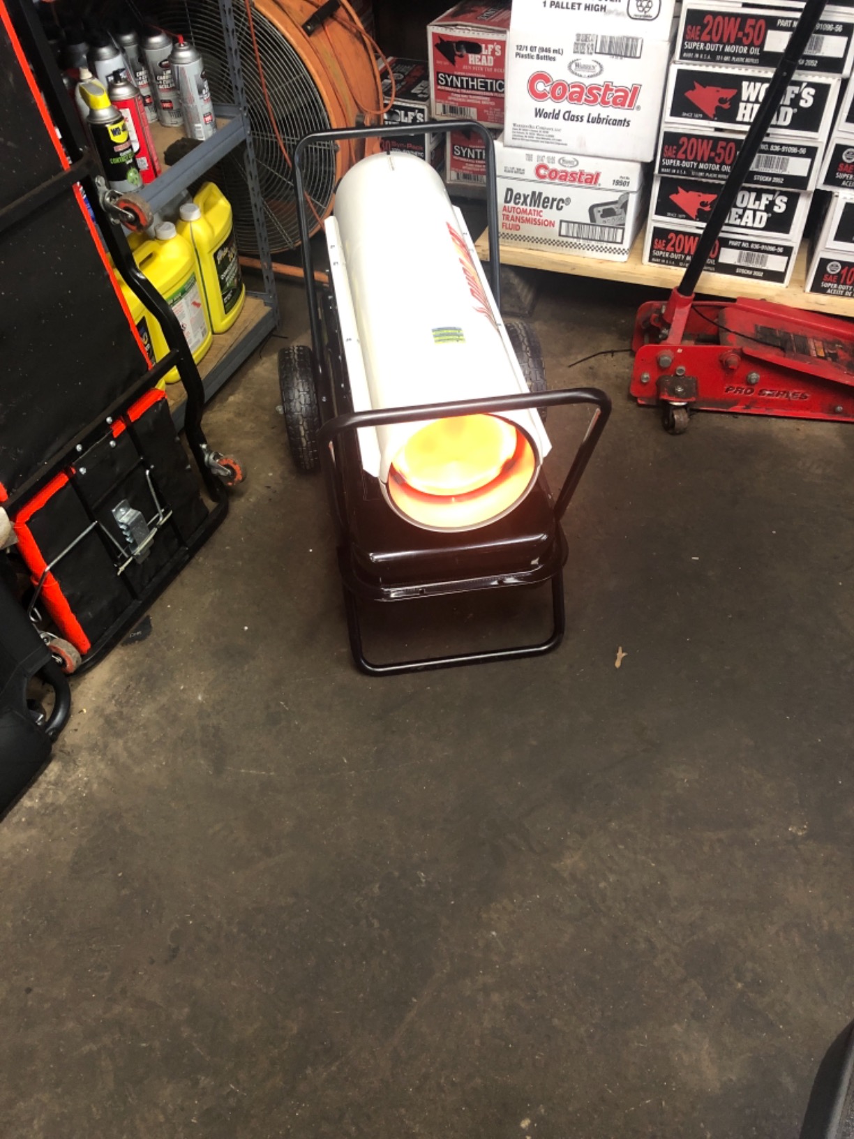 Dura Heat DFA135C 135K BTU Kero Forced Air Heater with Thermostat customer photo 1