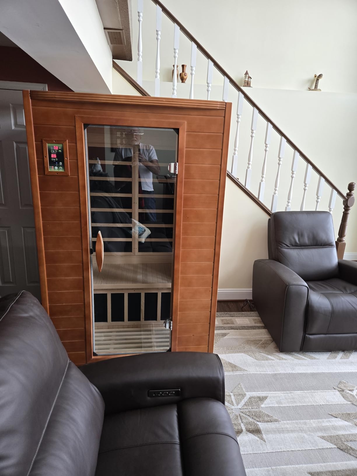 DYNAMIC SAUNAS Andora 2-Person Low EMF FAR Infrared Sauna with Red Light Therapy & Bluetooth Speakers | Personal Indoor Dry Heat Sauna for Home & Gym - Made from Canadian Hemlock customer photo 1