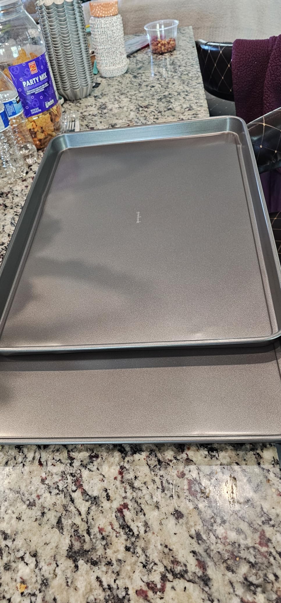 GoodCook Everyday Nonstick Baking Sheet Set, 3 Pack Includes One Small, Medium & Large Pan Carbon Steel Construction Cookie Sheet Bakeware Set, Gray customer photo 1