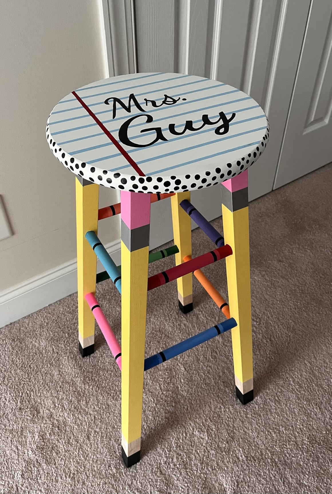 International Concepts Round Top Stool, 29-Inch Bar Height, Solid Parawood, Unfinished customer photo 2