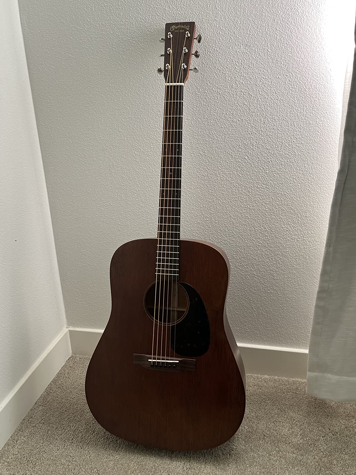 Martin Guitar D-15M with Gig Bag, Acoustic Guitar for the Working Musician, Mahogany Construction, Satin Finish, D-14 Fret, and Low Oval Neck Shape customer photo 1
