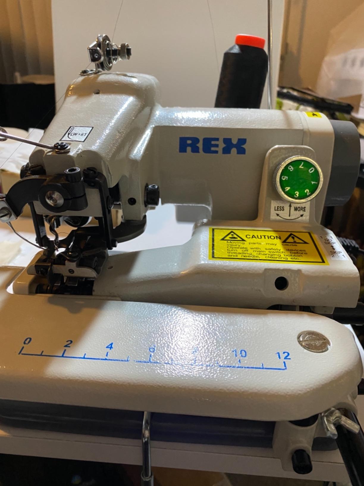 REX RX-518 All Metal Construction Portable Professional Grade Desktop Blindstitch, Cuffs, Failling Slack Bottoms, Hemming Dresses, Skirt and Coat Bottoms, Draperies, Negligees, Undergarments, Lapel Padding, Blouses Sleeves Machine, Gray customer photo 1