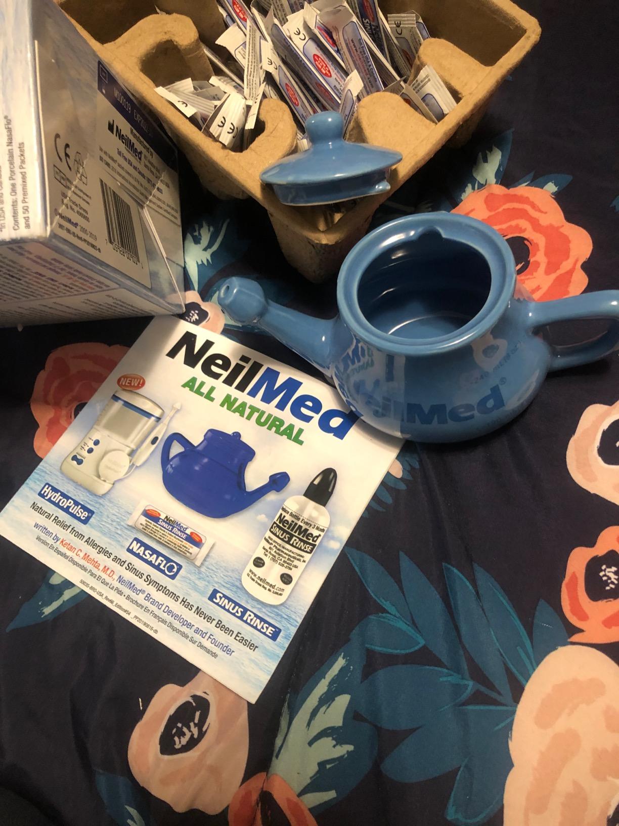 NeilMed Nasaflo Porcelain Neti Pot, 50 Count customer photo 2