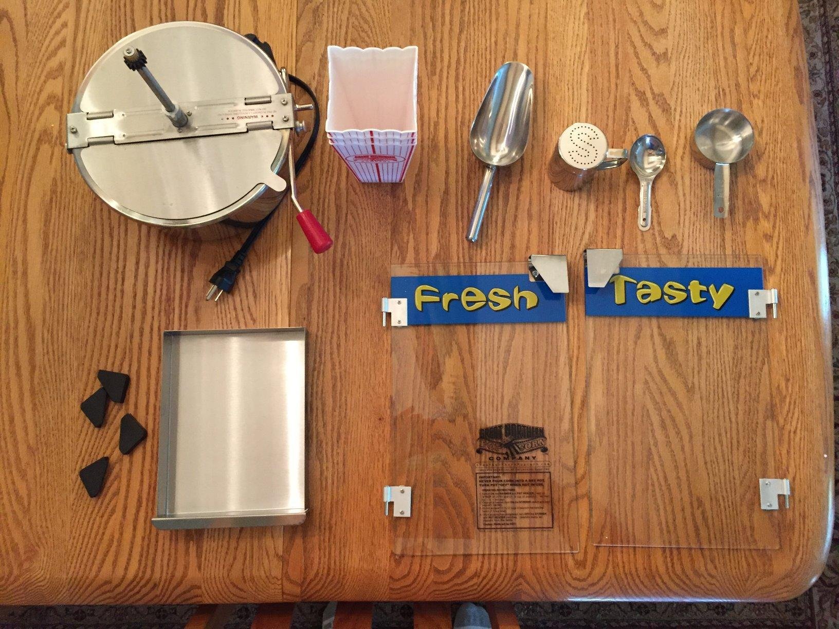 Great Northern Top Star Popcorn Machine - 12oz Stainless-Steel Kettle, Reject Kernel Tray, Warming Light, and Accessories by Great Northern Popcorn (Red and Yellow) customer photo 2