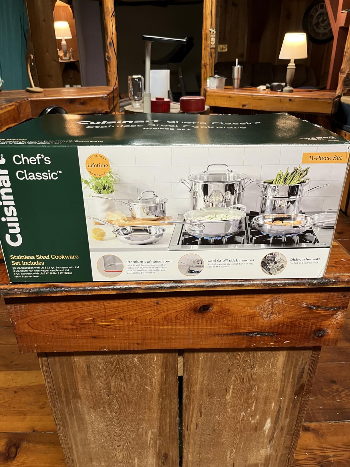 Cuisinart Chef's Classic 11-Piece Stainless Steel Pots and Pans Set, Cookware Set Compatible with Induction, Electric, Gas Cooktops, Aluminum Core for Even Heat, Cool Grip Handles, Dishwasher Safe customer photo 2