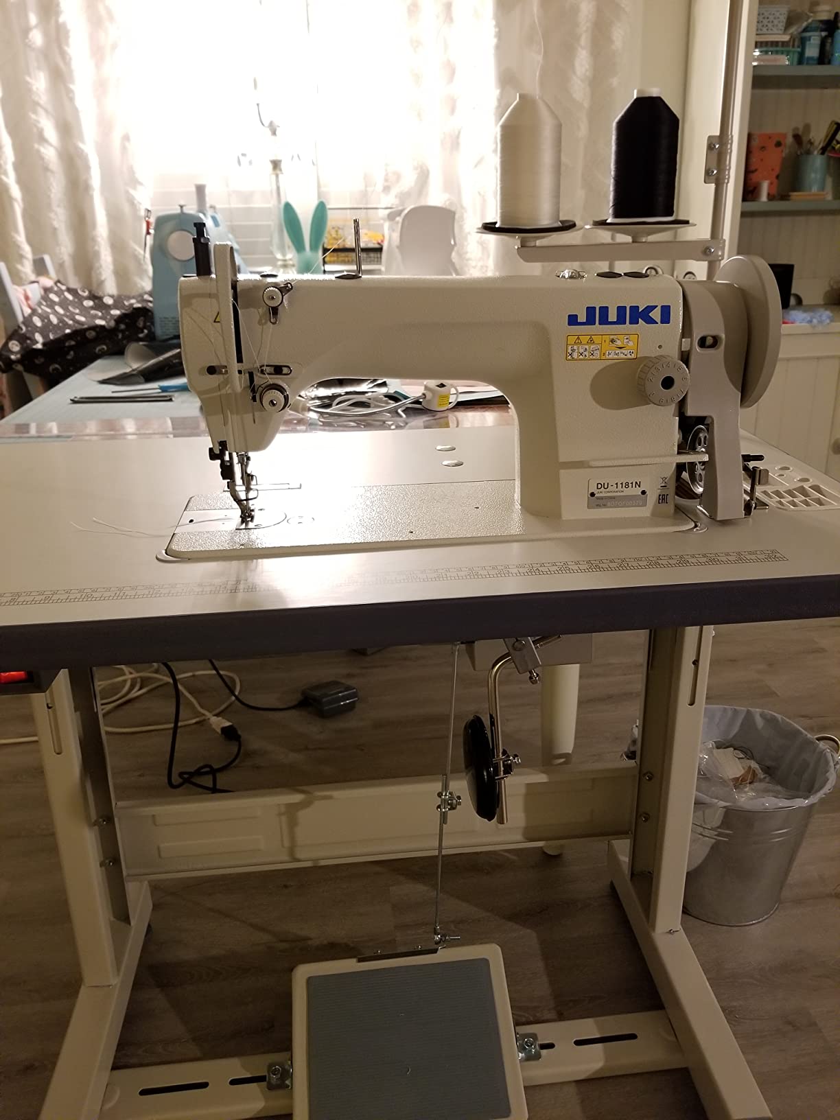 Juki DU-1181 Industrial Top and Bottom Feed Sewing Machine, Servo Motor customer photo 2