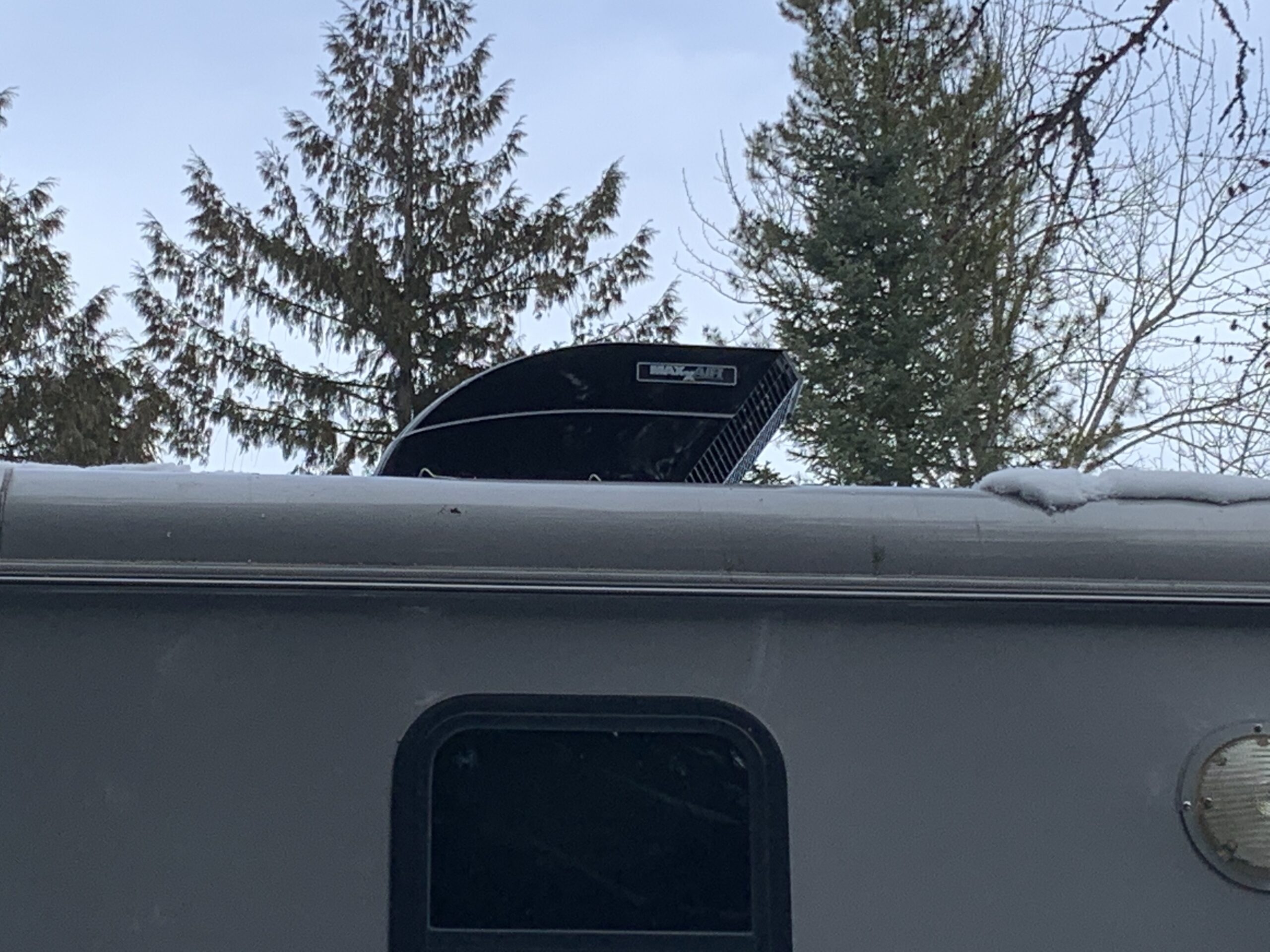 MAXXAIR Maxxfan Plus High Powered 10-Speed RV Intake and Exhaust Fan - Manual or Remote Control Electric Opening, Easy Ceiling Controls, Rain Sensor with Automatic Lid Closure, Smoke (00-04500K) customer photo 1