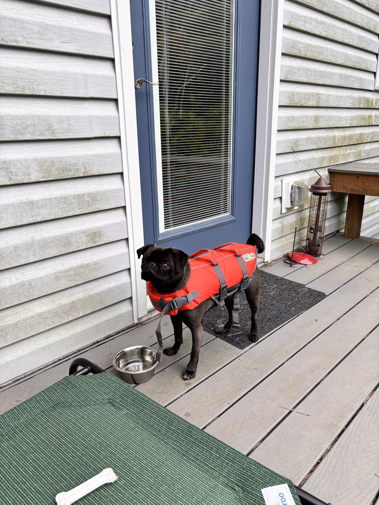 Outward Hound Granby Splash Orange Dog Life Jacket, Medium customer photo 1