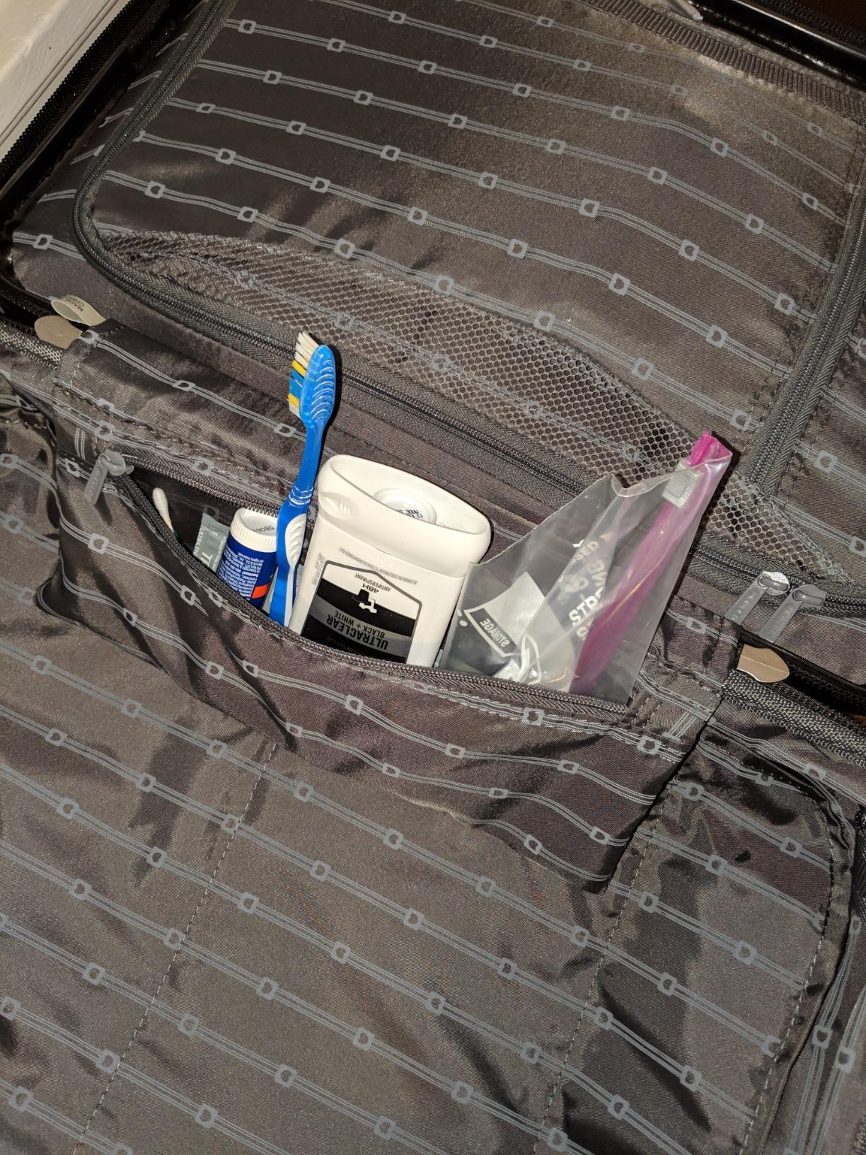 Delsey Paris Helium Aero Hardside Expandable Luggage with Spinner Wheels, Blue Cobalt, Checked-Medium 24 Inch customer photo 2