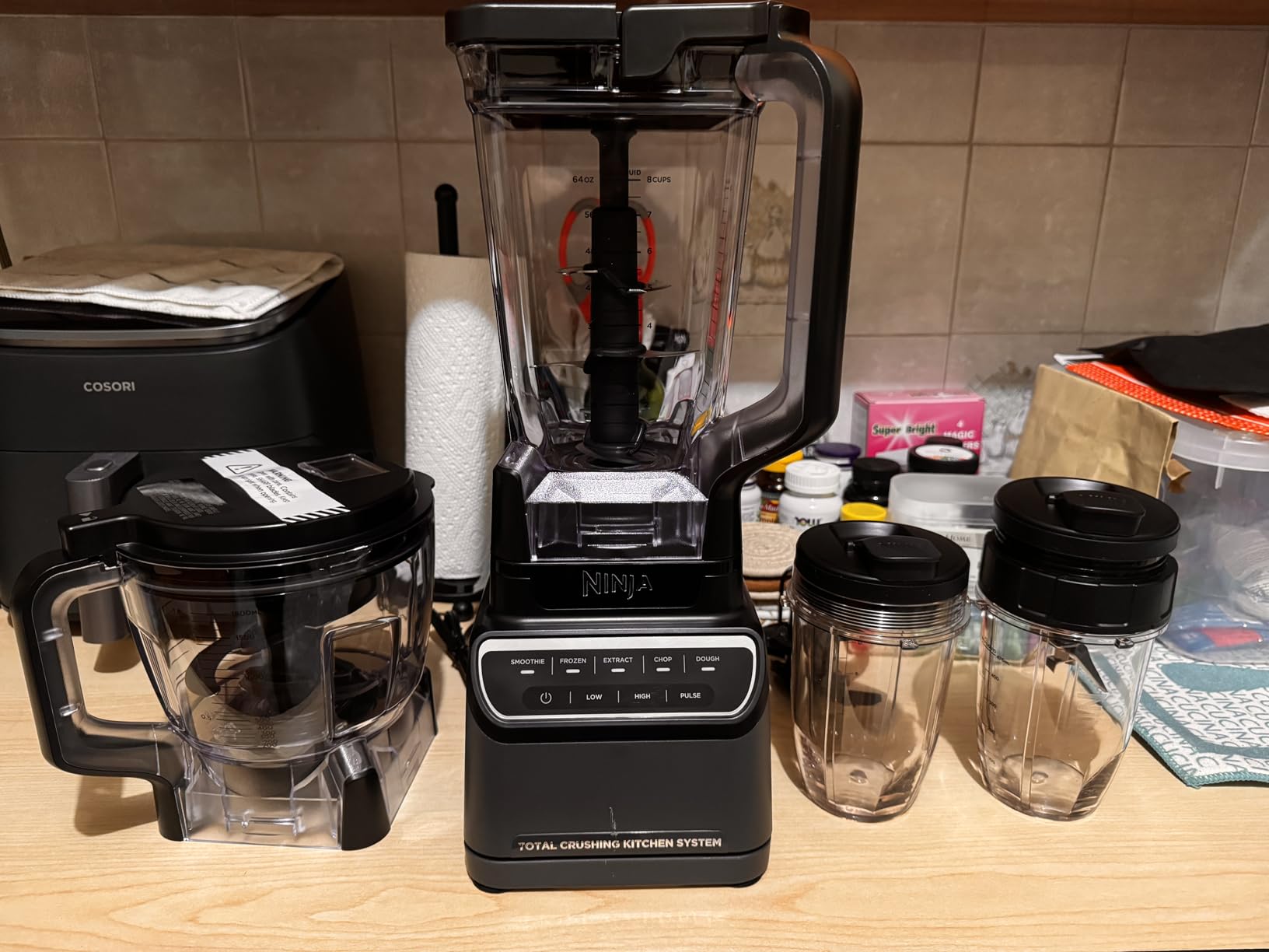 Ninja Kitchen System | All-in-One Food Processor & Blender for Smoothies | Includes Pitcher, (2) 16 oz. To-Go Cups & 8-Cup Bowl | Makes Salsa, Dough, Shakes, & Frozen Drinks | 1500W | Black | BL770 customer photo 2